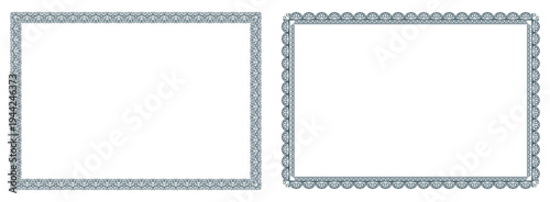 Certificate border frame ornamental design collection