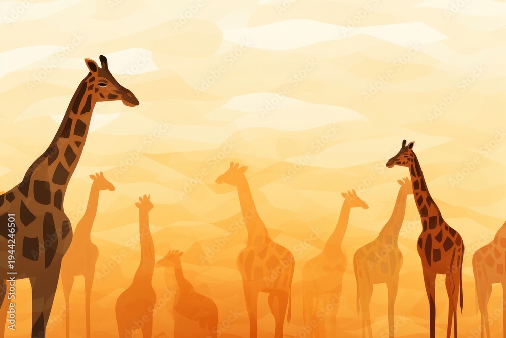 Fototapeta premium Giraffe wildlife animal mammal.