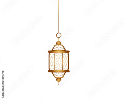 old lantern isolated on transparent background