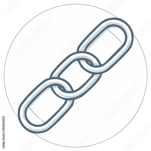 Strong Metallic Links Interlocked in Unity Connected Metal Rings in a Circle