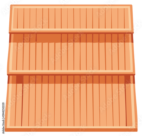 Stylized Wooden Wall Panel Graphic Illustration with Vertical Planks Texture