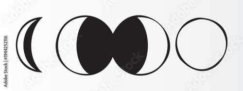 Illustrationofmoonphasesinminimaliststylevectoricons