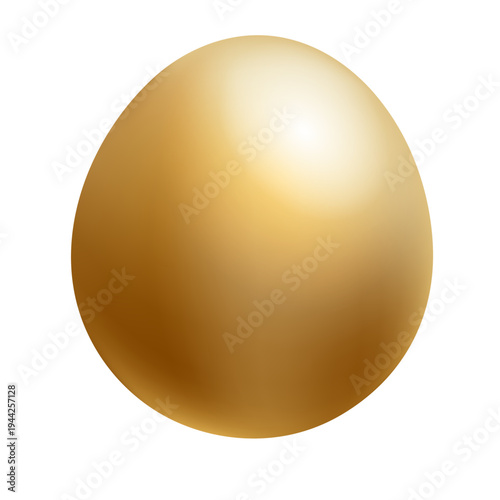 golden egg on white background