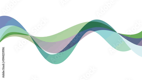 Wavy Lines in Blue Green Hues.