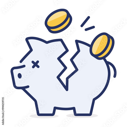 Flat style icon depicting financial roadmap