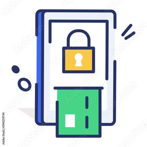 A flat icon depicting financial decision