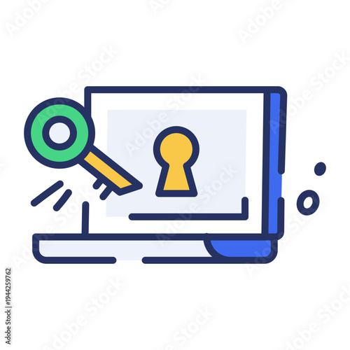 Flat icon depicting finance report