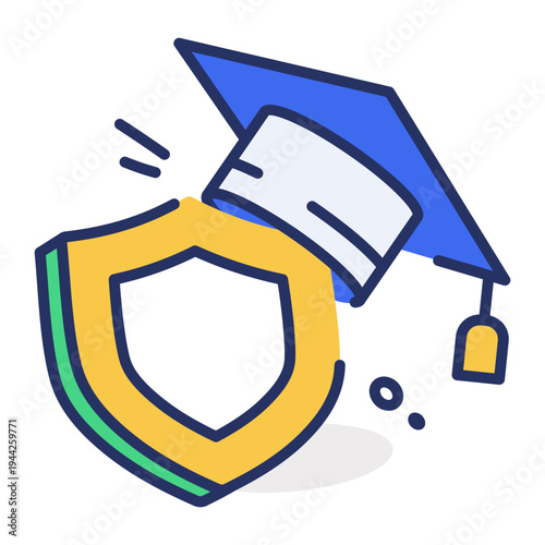 A flat style icon of business innovation