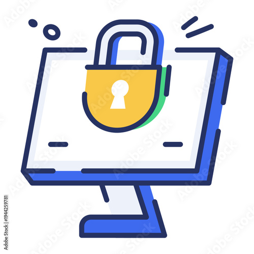 An icon of financial strategy designed in flat style