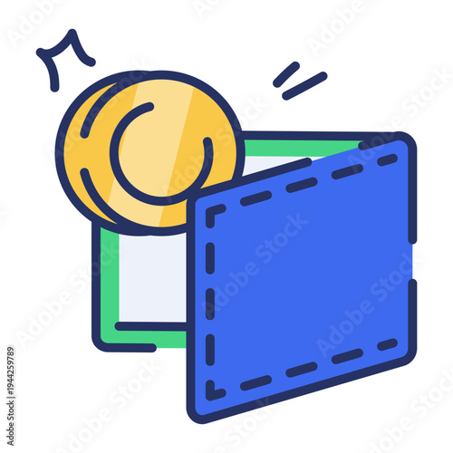 Flat style icon depicting fraud detection