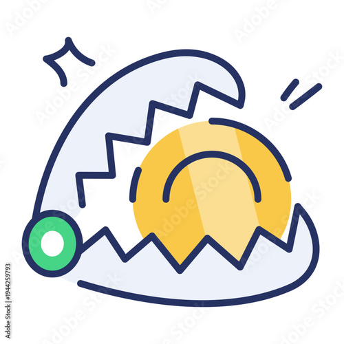 Flat style icon depicting growth dashboard