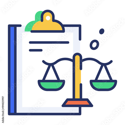 Flat style icon depicting compliance