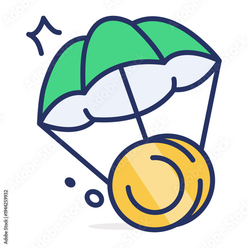 An icon depicting asset protection in flat style