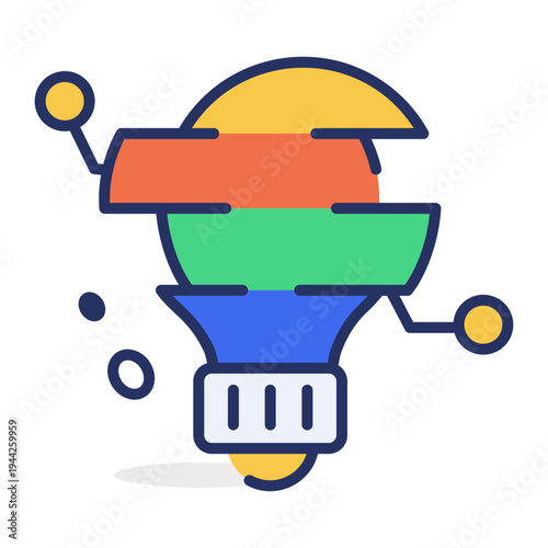 Flat style icon depicting online billing invoice