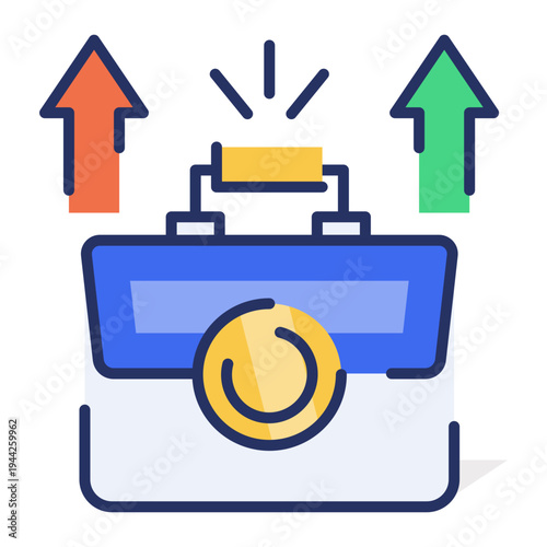 A flat style icon of questionnaire survey sheet