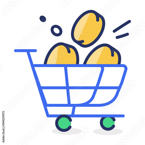 A flat style icon of letter box mail