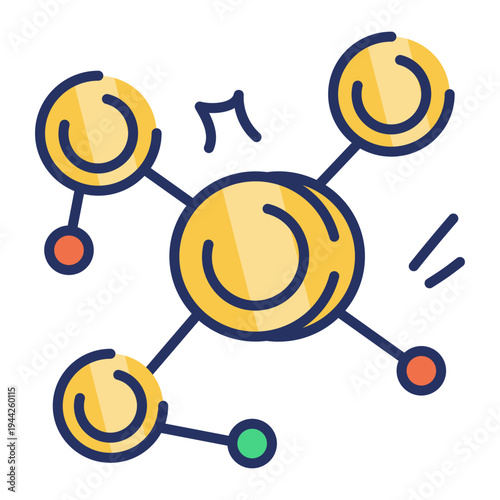 An icon of delivery truck designed in flat style