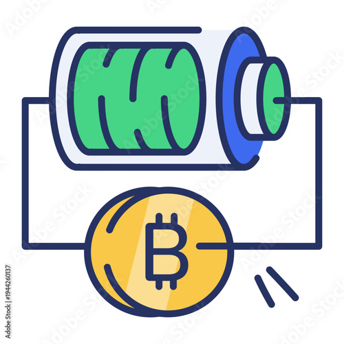 A flat icon depicting notification alert message