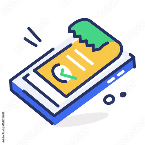 A flat style icon of questionnaire survey sheet