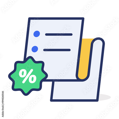 Flat icon depicting market down trend