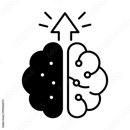 Brain + small arrow up