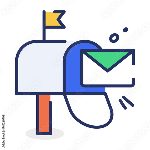 An icon showing profit gains designed in flat style