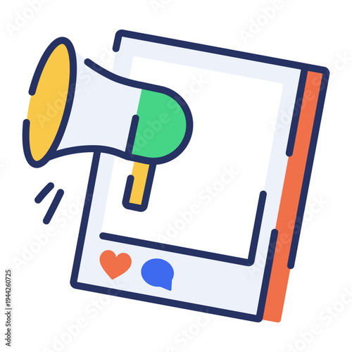 A flat style icon of sold property