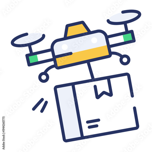 Flat icon depicting estate app interface