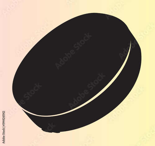 Hockey puck isolated on a clean background for sports design