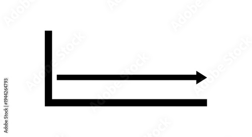 black arrow on white background