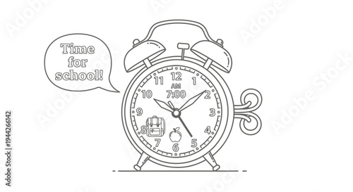 Vintage Analog Alarm Clock Device.