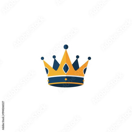 Golden Crown Symbol Royalty Illustration.
