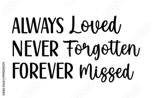 Rest in Peace Vector handwritten RIP Design, Memorial Quote for Funerals, In Loving Memory Lettering