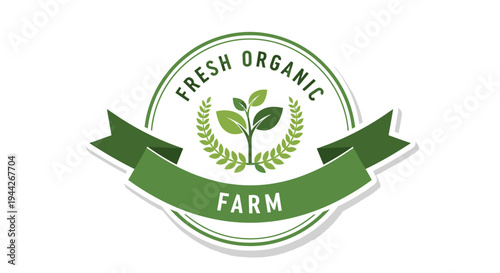 Fresh Organic Farm Green Logo.