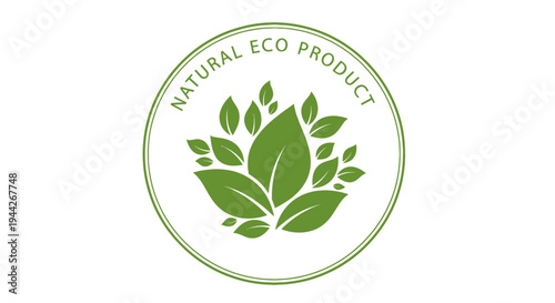 Eco friendly natural leaf logo symbol.