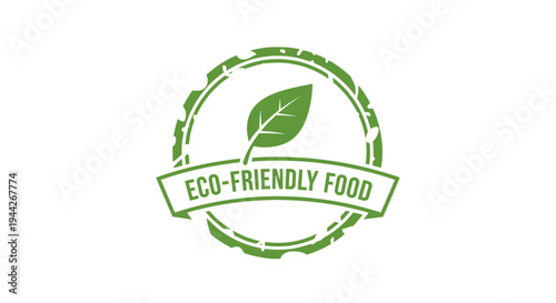 Eco friendly food green leaf logo.