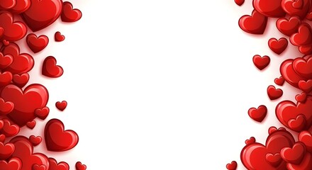 Valentine's day heart border design