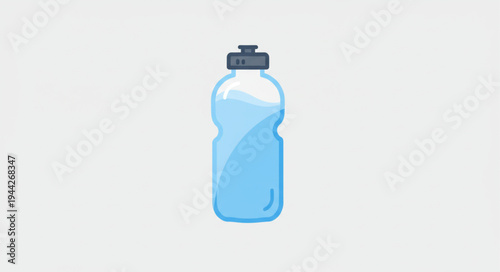 Plastic Water Bottle with Blue Liquid.