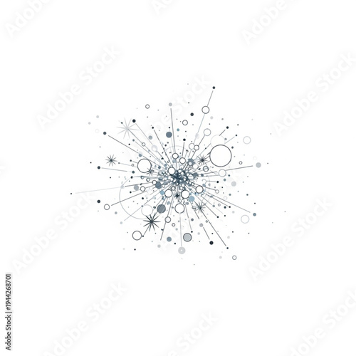 Explosion of Particles and Debris Cloud.