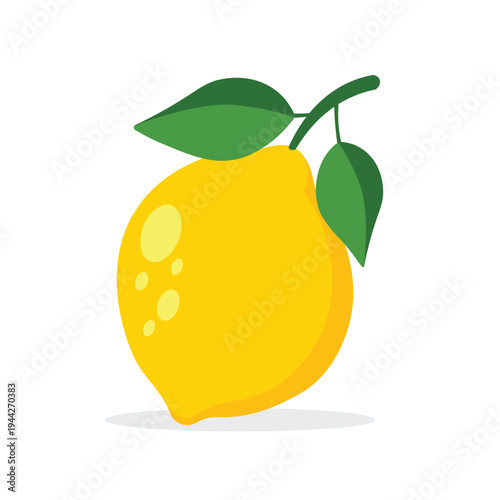 illustration of fresh and sweet lemon fruit isolated on white background