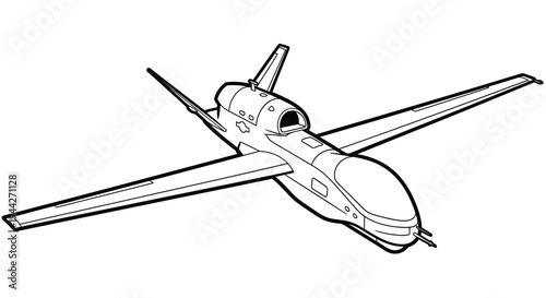 Advanced High Altitude Long Endurance Unmanned Aerial Vehicle Aircraft Illustration