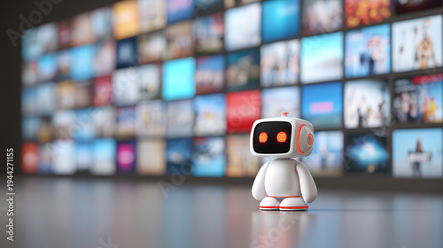 Concept illustration of AI algorithm identifying and recommending content based on user preferences.