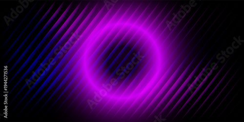 Cyberpunk Neon Speed Lines Background with Central Focus Area.