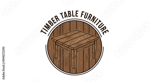 Brown wooden furniture timber table.