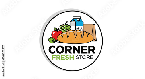 Corner Fresh Store logo emblem.