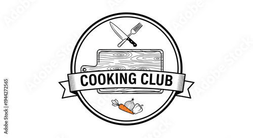 Cooking Club Logo Design Elements.
