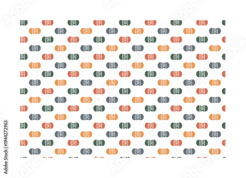 Yarn Skein Pattern. minimal yarn skein icon grid seamless pattern, repeating pattern, surface design, textile