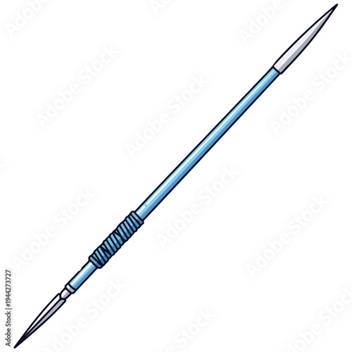 double ended precision metal pick tool flat vector illustration