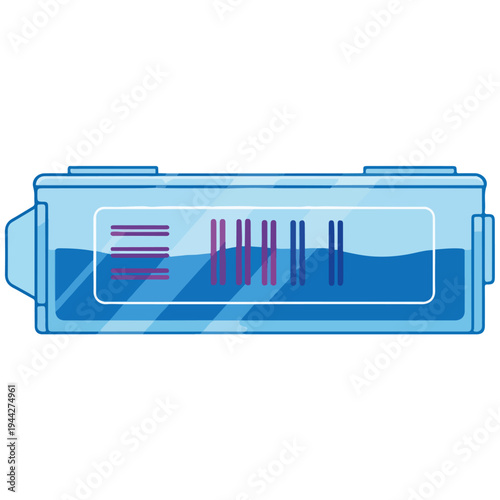 water quality test tube lab assay flat vector illustration