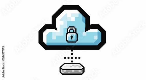 Cloud Storage Security Lock Protection System.